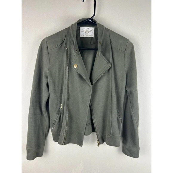 Lauren Ralph Lauren Olive Green Asymmetrical Jacket Women’s Small - Picture 1 of 5